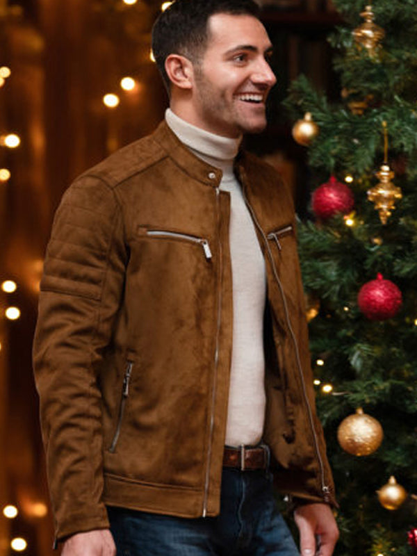 12 Date Of Christmas Jay Koensgen Suede Leather Jacket