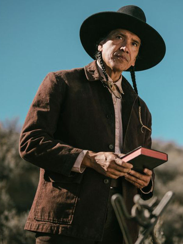 1923 Michael Greyeyes Brown Cotton Jacket Shop now