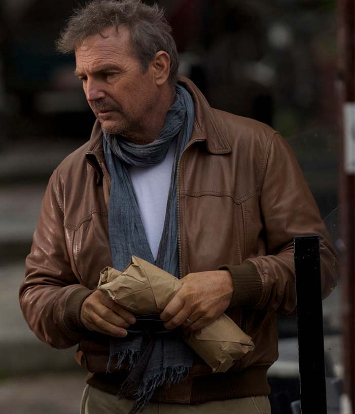 3 Days To Kill Kevin Costner Leather Jacket