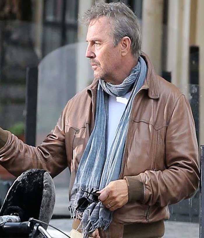 3 Days To Kill Kevin Costner Leather Jacket