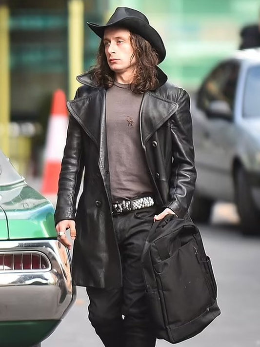5lbs-of-Pressure-Rory-Culkin-Black-Leather-Coat-Celebrity-Outfits