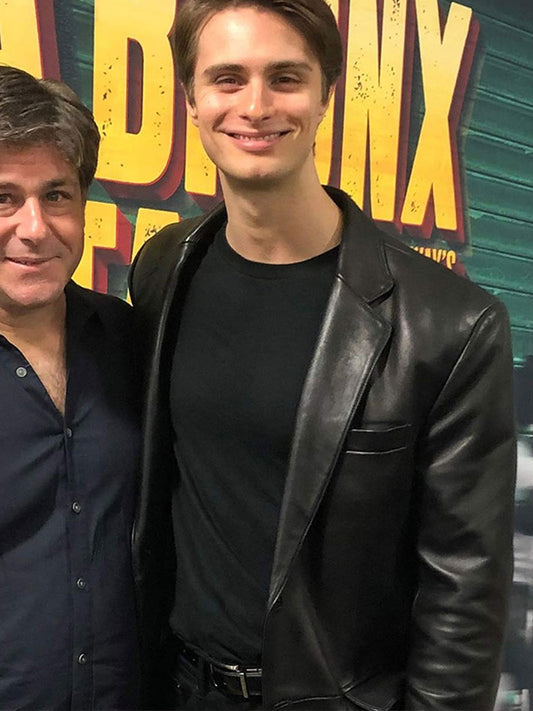 A-Bronx-Tale-Lillo-Brancato-Black-Leather-Blazer-Hot-Sale