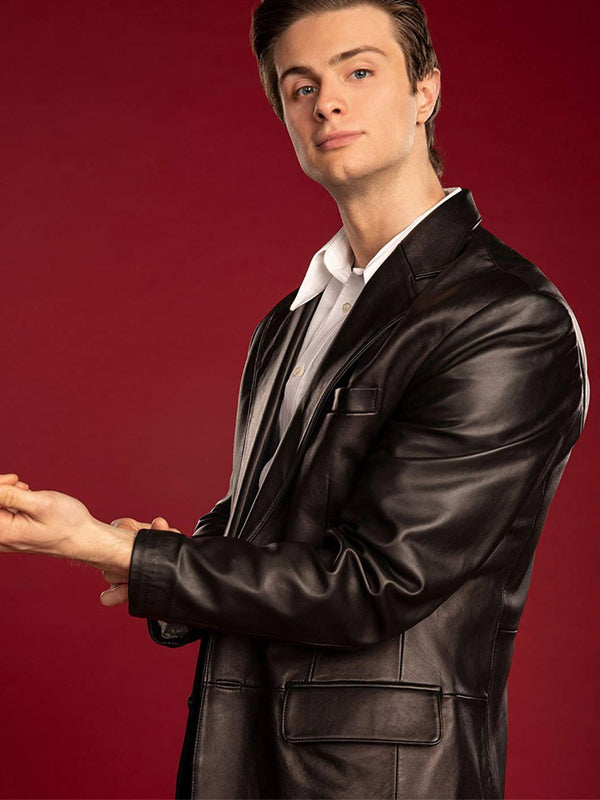 A-Bronx-Tale-Lillo-Brancato-Black-Leather-Blazer-New-Year-Sale