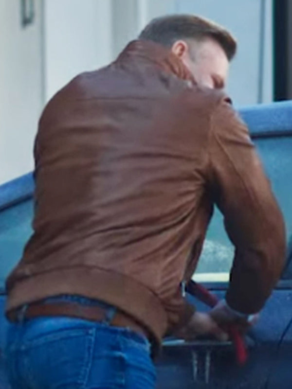 A Christmas Less Traveled Eric Johnson Brown Leather Jacket New Year Sale