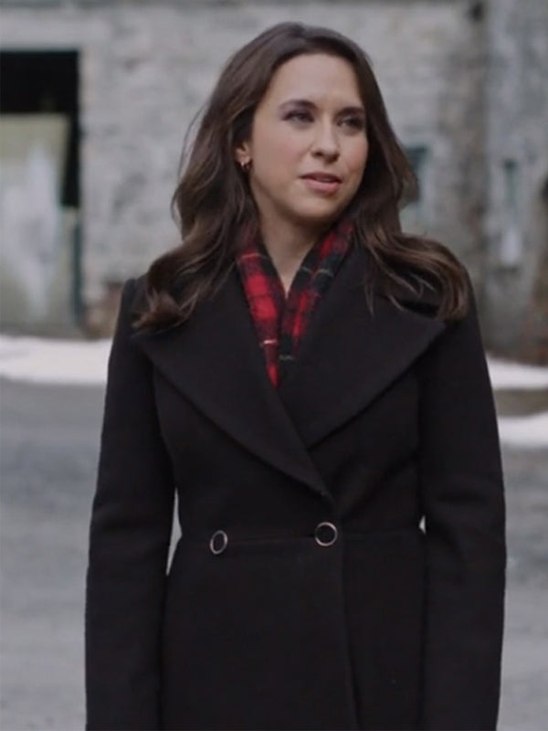 A Merry Scottish Christmas 2023 Lacey Chabert Wool Coat Free Shipping UK USA Canada
