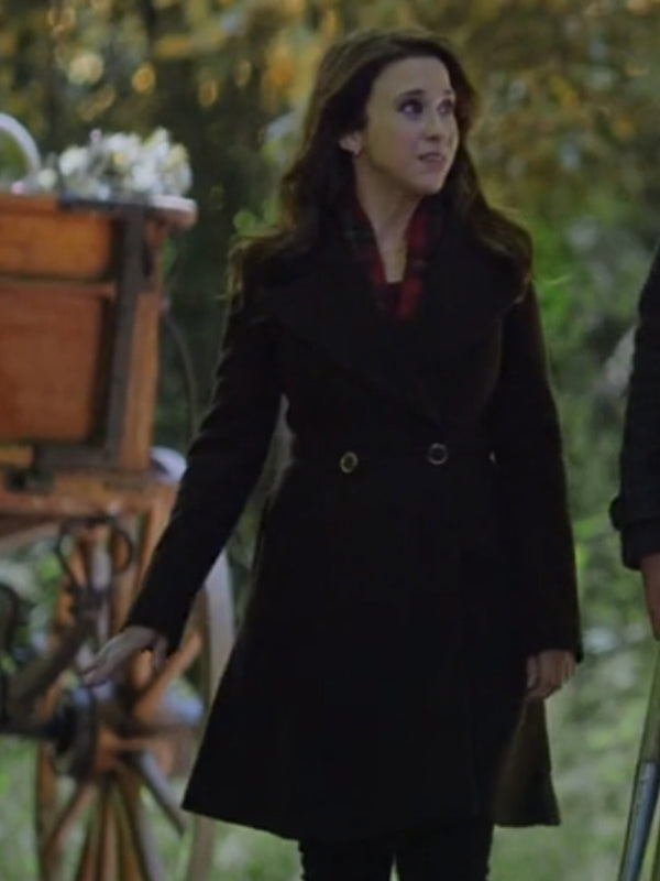 A Merry Scottish Christmas 2023 Lacey Chabert Wool Coat