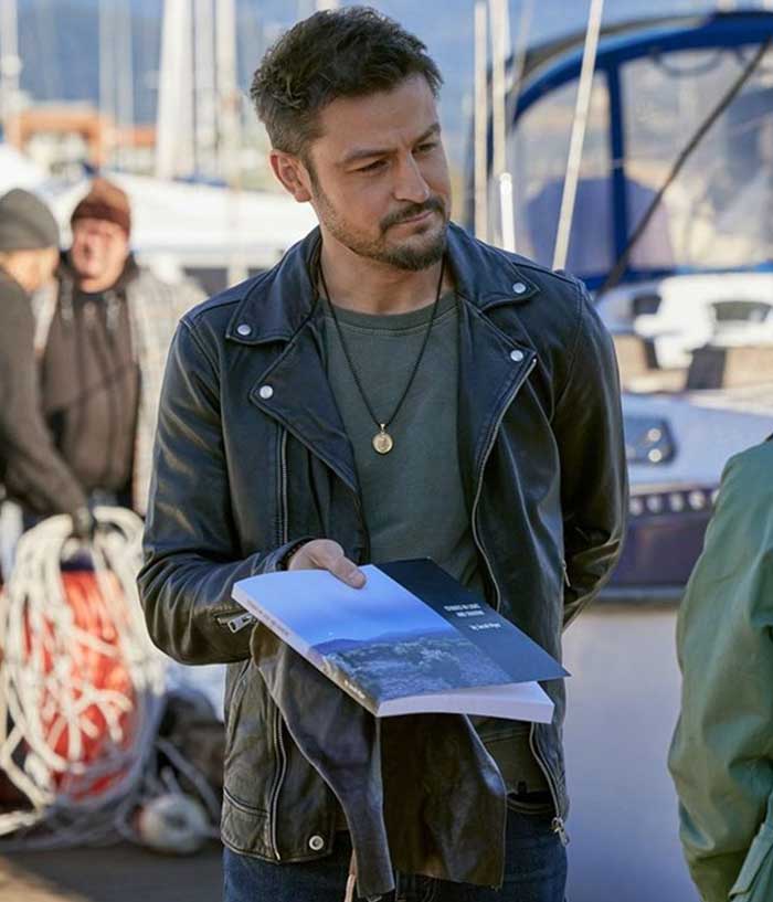 A Picture of Her Tyler Hynes Biker Leather Jacket Black Friday Sale