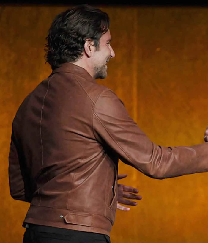 A Star Is Born Bradley Cooper Brown Leather Jacket Shop now