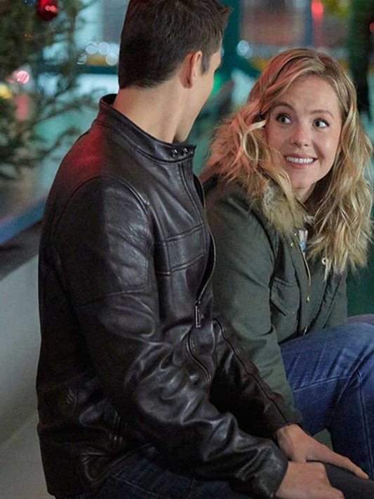 A Veteran Christmas Sean Faris Leather Jacket Black Friday Sale