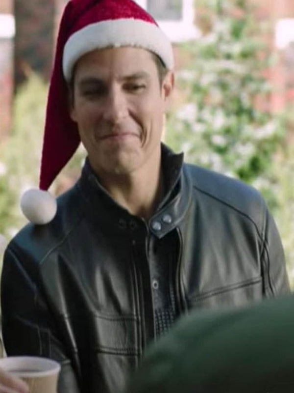 A Veteran Christmas Sean Faris Leather Jacket Hot Sale