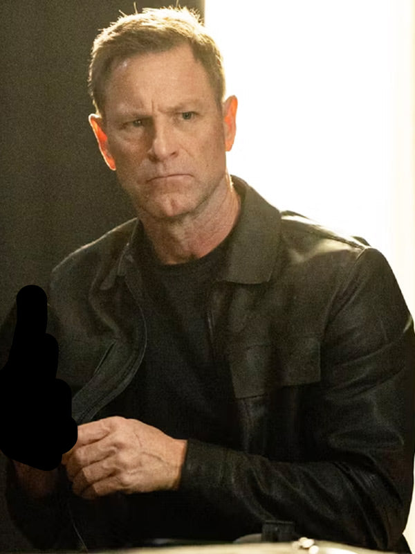 Aaron Eckhart Classified Black Leather Jacket Shop now