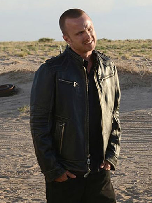 Aaron Paul The Breaking Bad Brown Leather Jacket Black Friday Sale