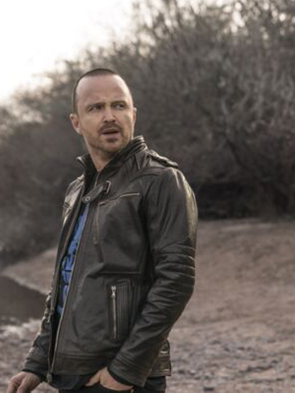 Aaron Paul The Breaking Bad Brown Leather Jacket Shop now