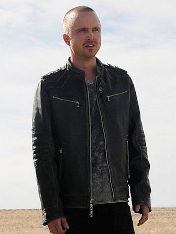 Aaron Paul The Breaking Bad Brown Leather Jacket