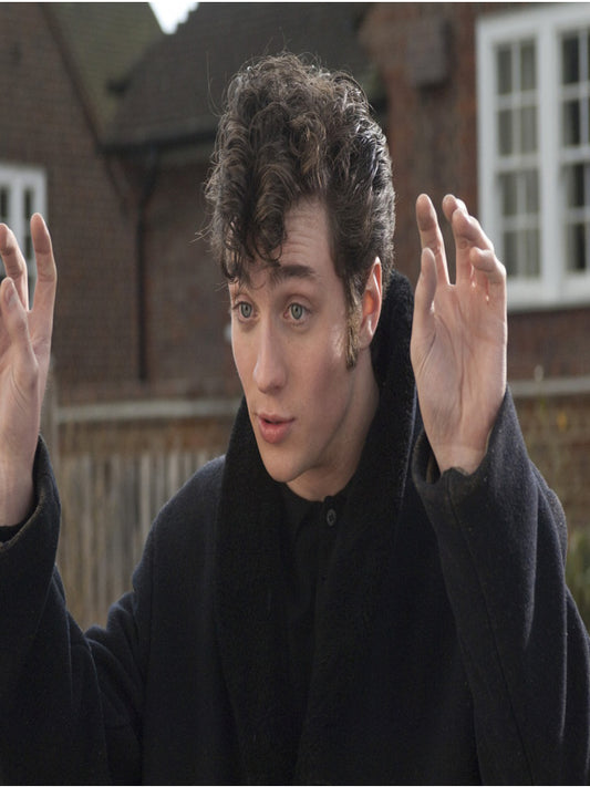Aaron Taylor Nowhere Boy Black Wool Coat Black Friday Sale