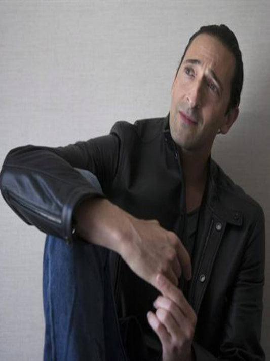 Adrien Brody Black Leather Classic Jacket Black Friday Sale
