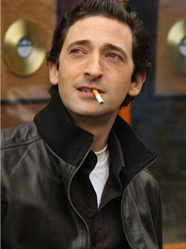 Adrien Brody Bullet Head Bomber Leather Jacket On Sale