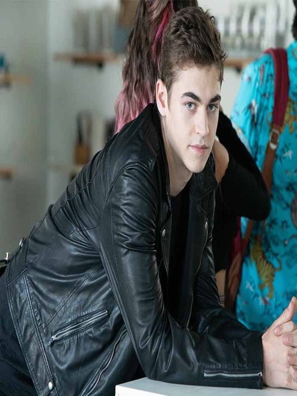 After Hero Fiennes Tiffin Hardin Black Leather Jacket Easter Sale