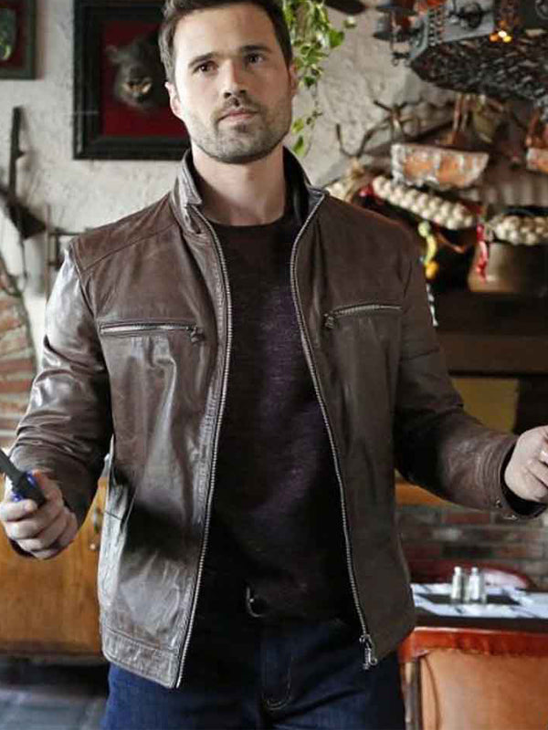 Agents of S.H.I.E.L.D. Grant Ward Brown Leather Jacket Free Shipping USA UK Europe
