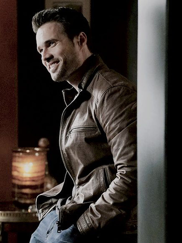 Agents of S.H.I.E.L.D. Grant Ward Brown Leather Jacket Gifts For him