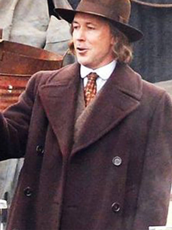 Aidan Gillen Peaky Blinders Brown Wool Trench Coat Buy now