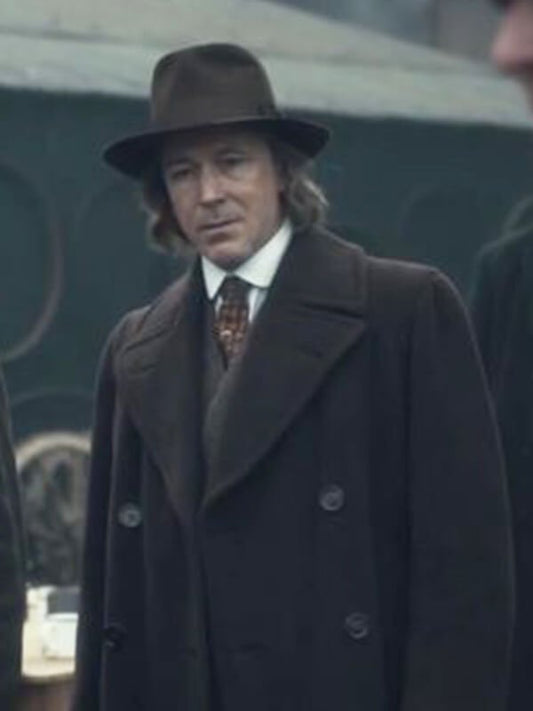 Aidan Gillen Peaky Blinders Brown Wool Trench Coat Christmas Sale