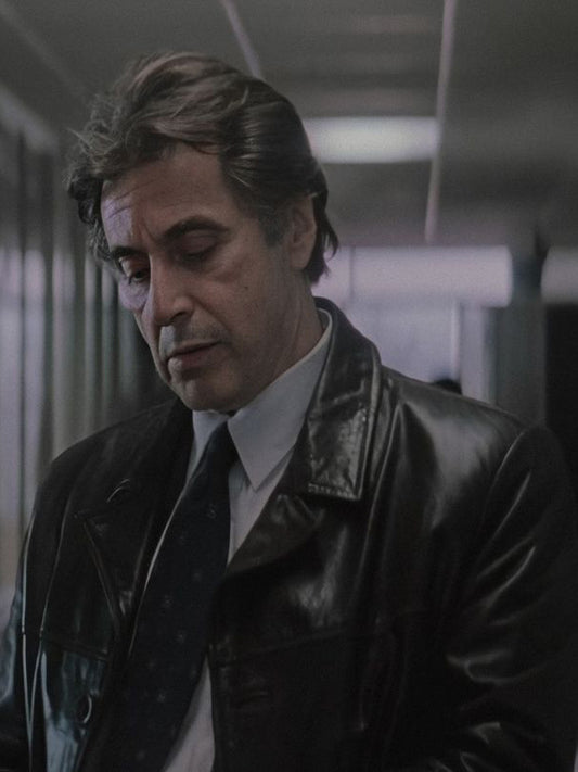 Al Pacino Insomnia Black Vintage Leather Coat Buy now