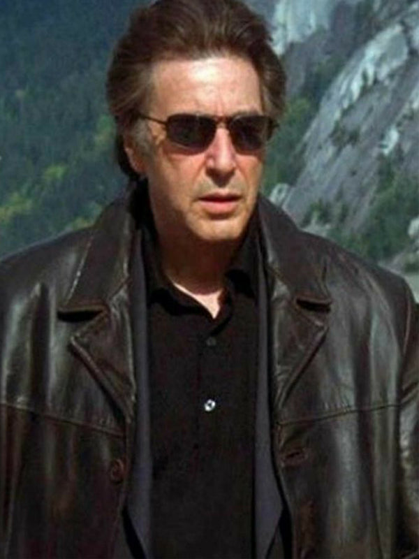 Al Pacino Insomnia Black Vintage Leather Coat Celebrity Sale