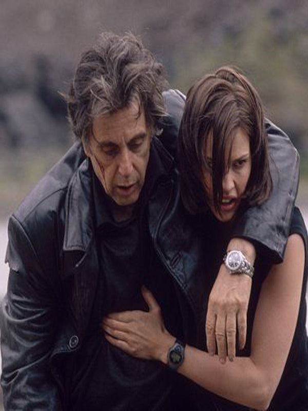 Al Pacino Insomnia Black Vintage Leather Coat Free Shipping UK USA Canada