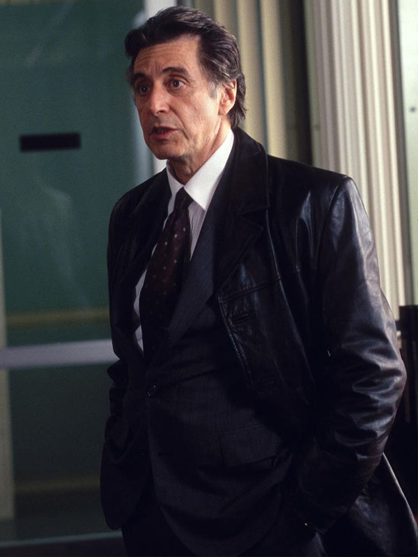 Al Pacino Insomnia Black Vintage Leather Coat Hot Sale