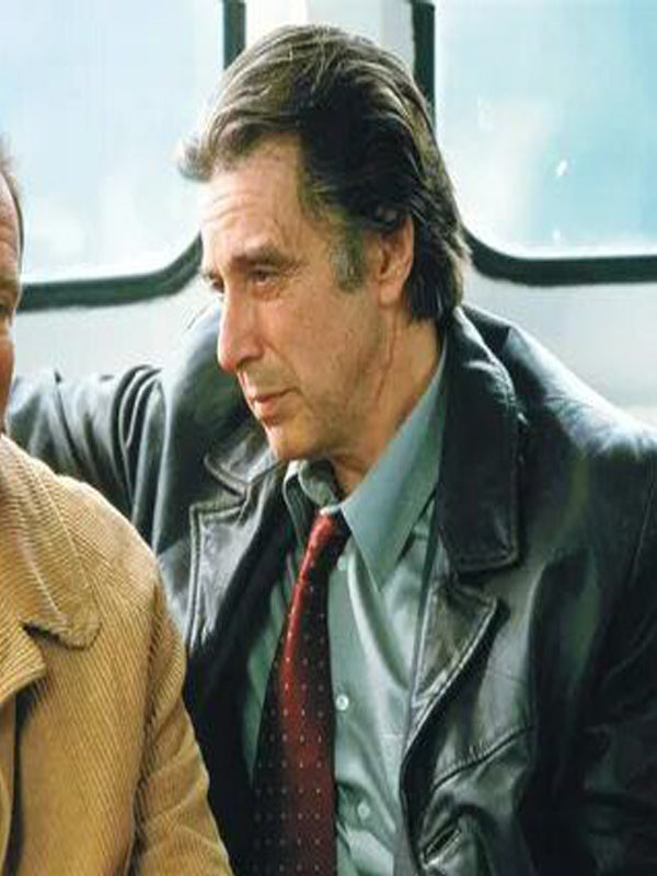 Al Pacino Insomnia Black Vintage Leather Coat on Sale