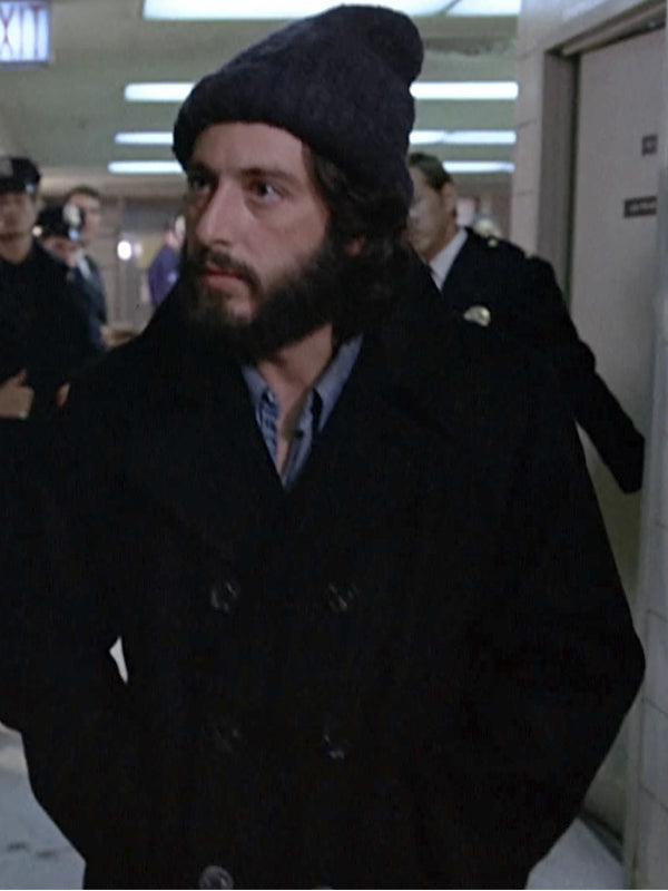 Al Pacino Serpico Vintage Black Wool Peacoat Friday Sale