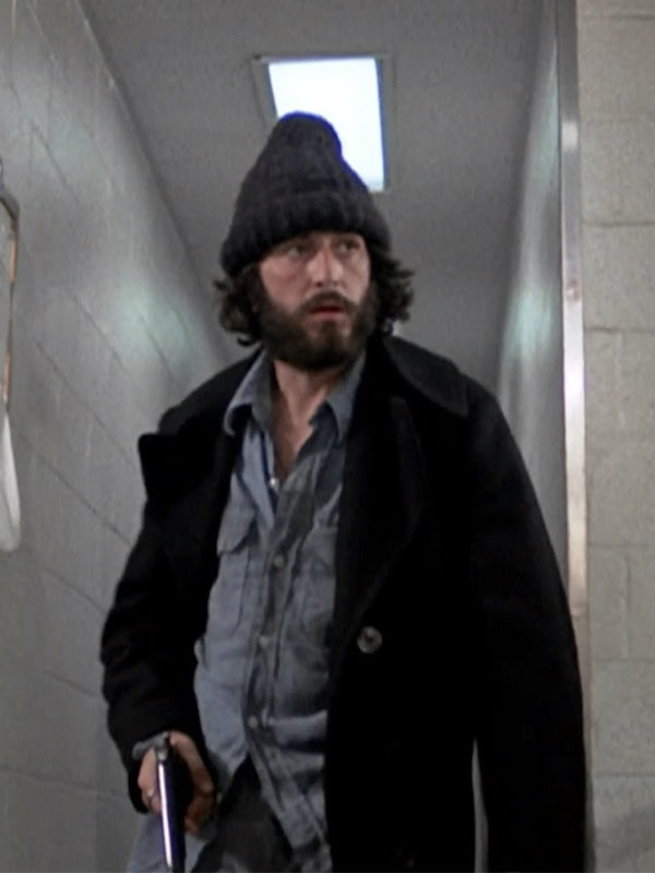 Al Pacino Serpico Vintage Black Wool Peacoat New Year Sale
