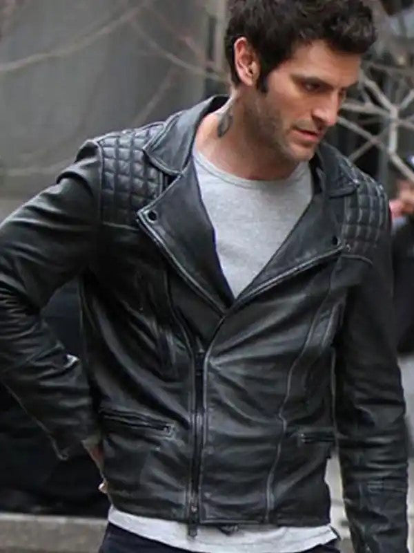 Alan Powell Quantico Brando Leather Biker Jacket Christmas Sale