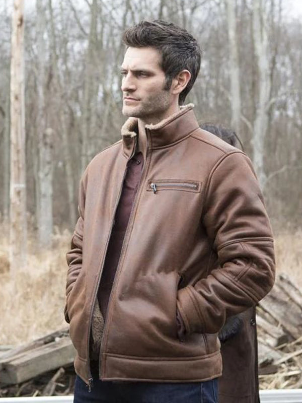 Alan Powell Quantico Brown Leather Fur Jacket New Year Sale