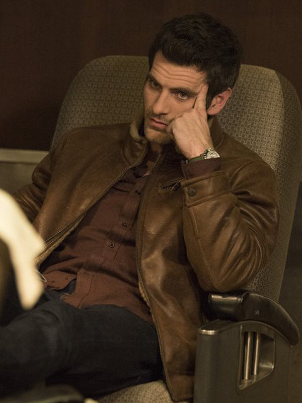 Alan Powell Quantico Brown Leather Fur Jacket on Sale