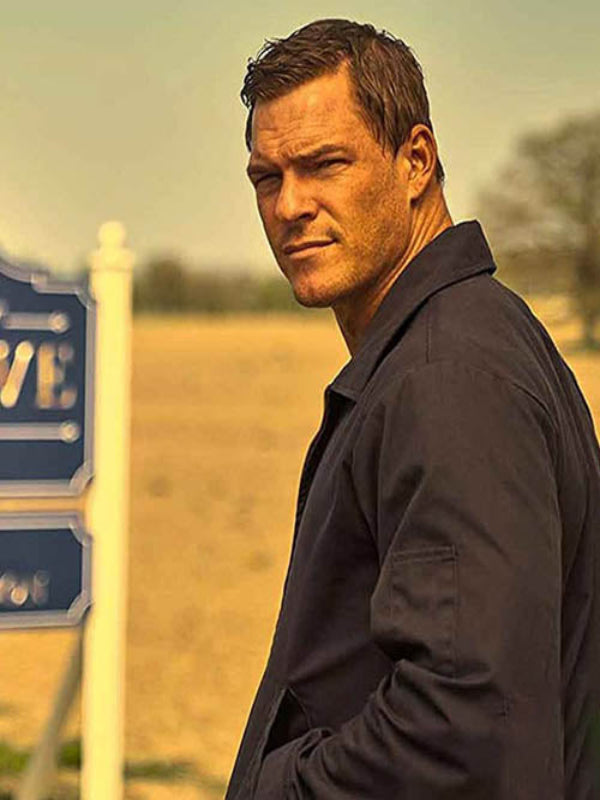 Alan Ritchson Jack Reacher Season 2 Black Cotton Jacket Sale Free Shipping