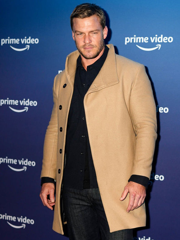 Alan Ritchson Reacher Classic Brown Wool Coat Gifts For Him
