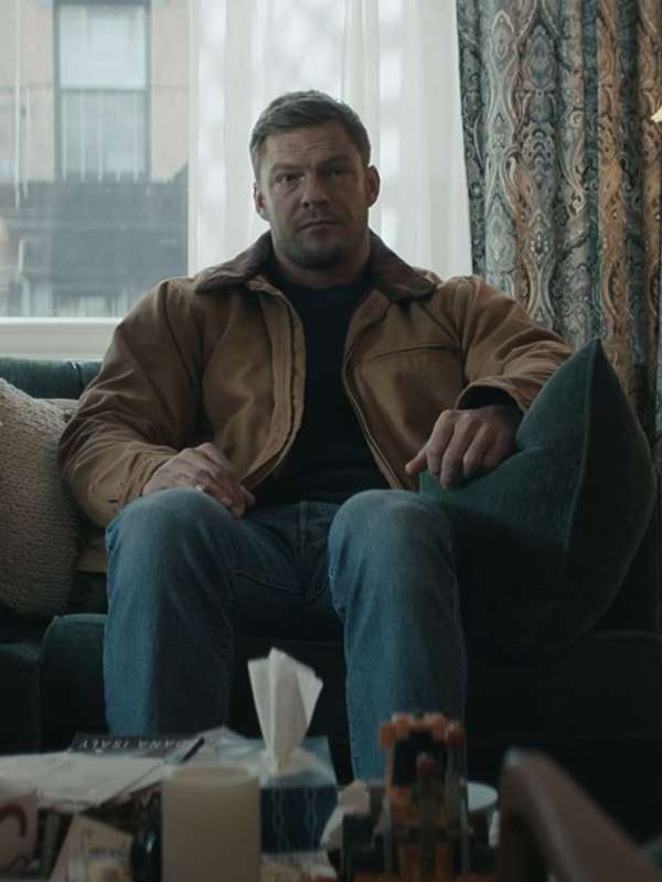 Alan Ritchson Reacher S02 Brown Cotton Jacket Free Shipping UK USA Australia