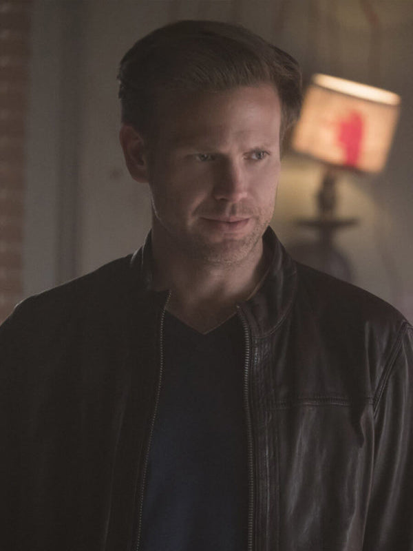 Alaric Saltzman The Vampire Diaries Brown Leather Jacket Black Friday Sale