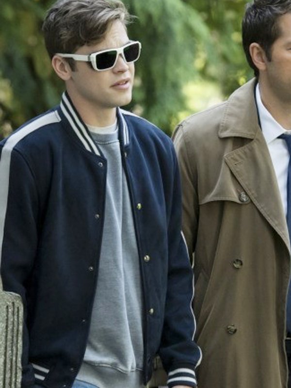 Alexander Calvert Supernatural S15 Varsity Wool Jacket Free Shipping UK USA Canada