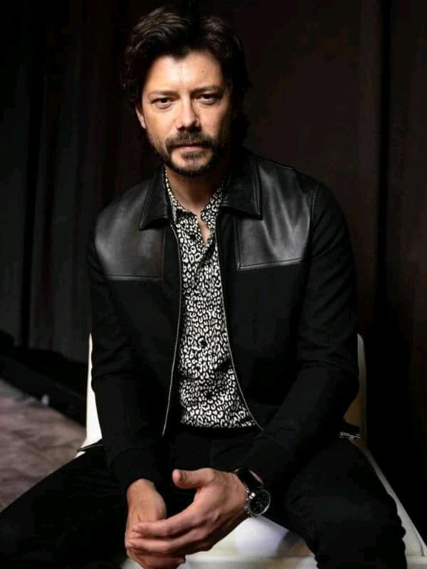Alvaro Morte Black Leather Cotton Jacket