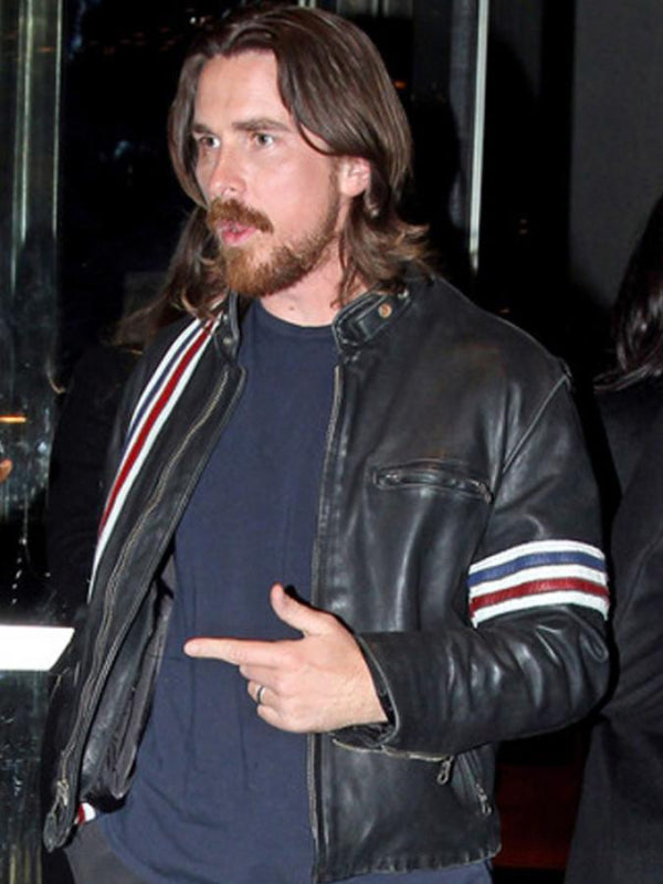 American Psycho Christian Bale Vintage Leather Jacket Gifts for Him