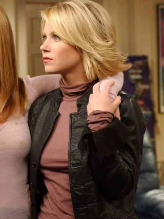 Amy Green Friends Black Leather Jacket Celebrity Outfits