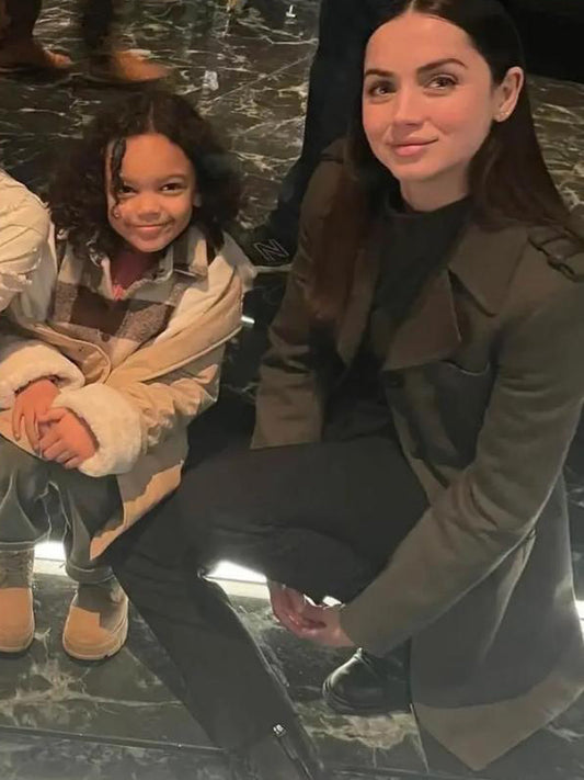 Ana de Armas Ballerina 2025 Wool Coat Shop now