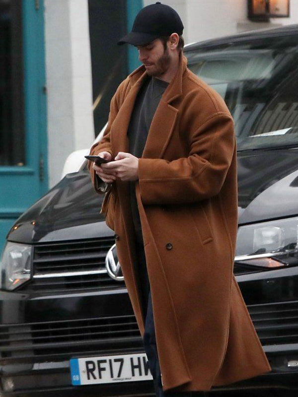 Andrew Garfield We Live In Time Wool Trench Coat Black Friday Sale