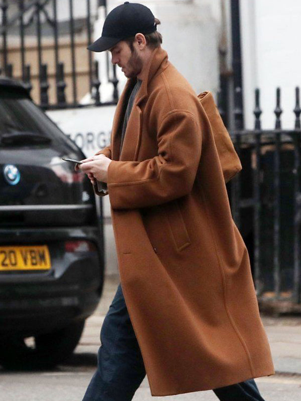 Andrew Garfield We Live In Time Wool Trench Coat New Year Sale