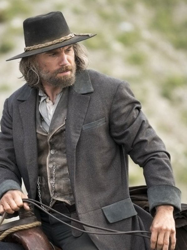 Anson Mount Hell On Wheels Gray Wool Coat Winter Sale