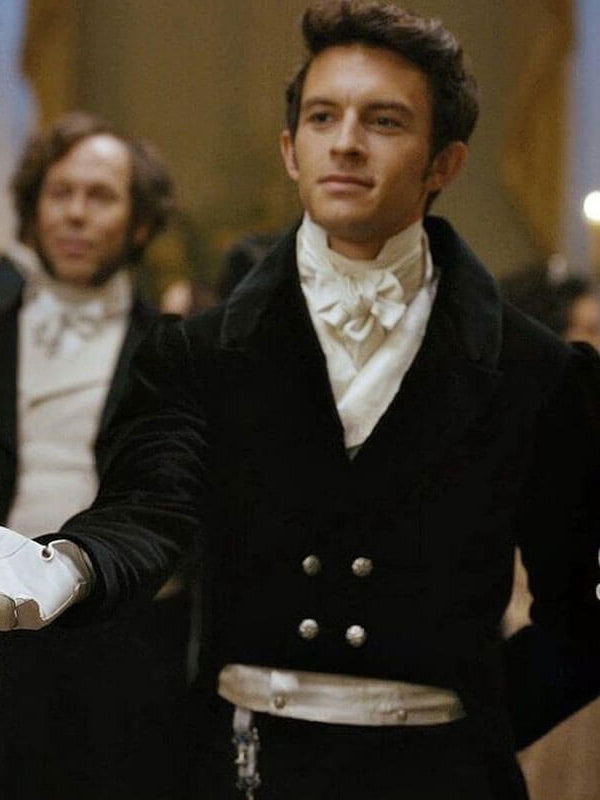 Anthony Bridgerton Black Velvet Jonathan Bailey Tailcoat New Year Sale
