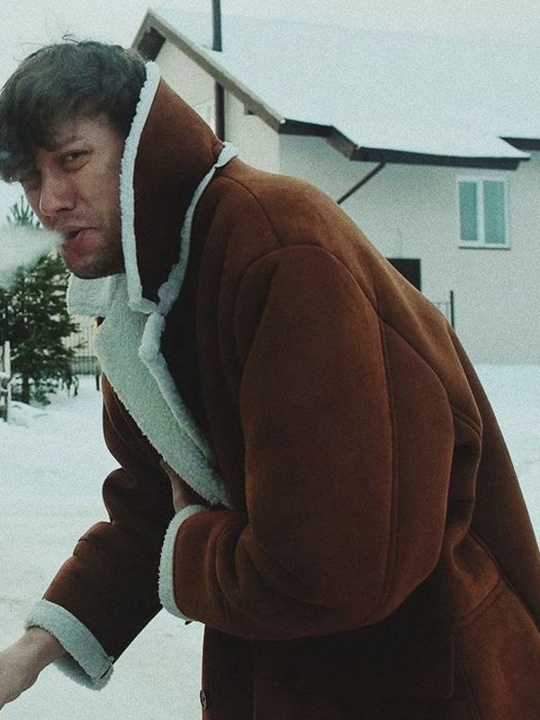 Anton Shastoon Brown Leather Suede Shearling Coat Winter Sale